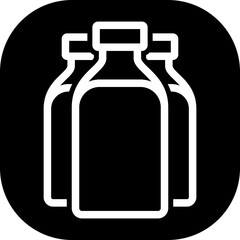 Bottle of milk farming icon with black filled line outline. dairy, milk, bottle, fresh, healthy, food, beverage. Vector illustration