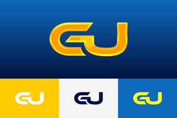 GU Initial Modern Logo Gradient Template for Business Identity