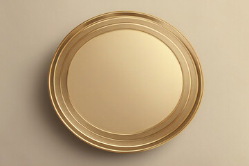 rounded gold plate