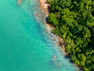 Aerial view of beautiful sea in summer season landscape view sea background