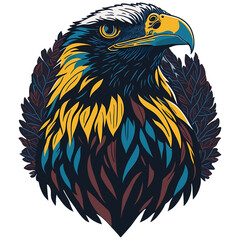 Graceful Soaring: Illustration Of A Cute Eagle