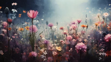 Foto op Plexiglas a picture of perennial flowers as nature's timeless masterpiece, with an image that captures their resilience and the inspiration they provide to artists and designers © DESIRED_PIC