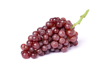 red grapes isolated on white