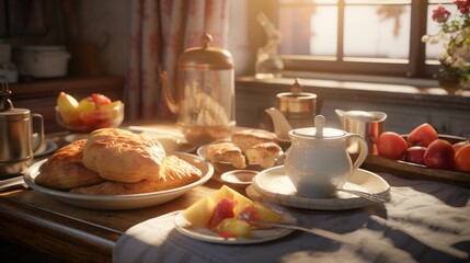 a visual masterpiece that conveys the comforting allure of breakfast foods, perfect for sparking...
