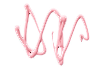 pink watercolor drop zigzag isolated on transparent background