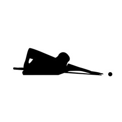 billiards of silhouettes vector illustration