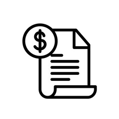 Report personal growth icon with black outline. report, business, analysis, financial, finance, concept, marketing. Vector illustration