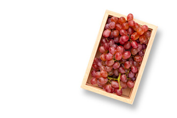 Red grape on white