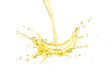 Oil splash isolated on white