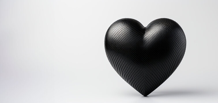  heart on isolated background, love and romance concept, Carbon Fiber