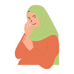 Muslim hijab woman vector illustration