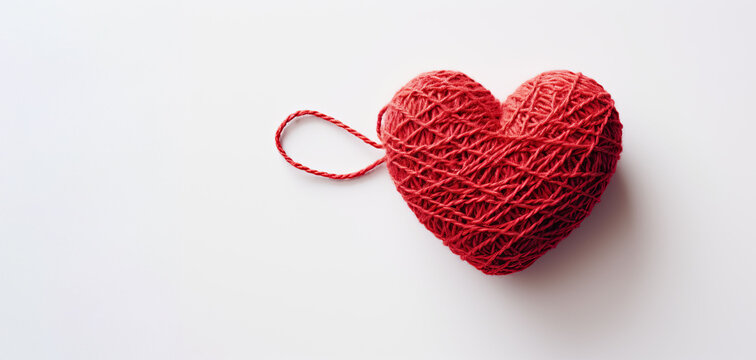heart on isolated background, love and romance concept, Twine