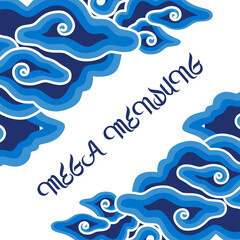 Batik MegaMendung Vector for design