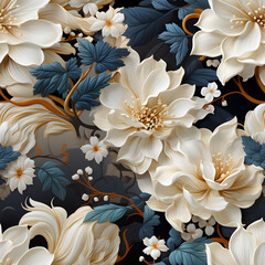 Seamless floral pattern flowers for wrappers, wallpapers, postcards,fabric, greeting cards, wedding invites, romantic events.