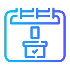 calendar Line Gradient Icon