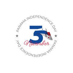 Panama independence day banner template