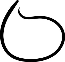 Cute hand drawn speech bubble element