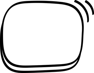 Cute hand drawn speech bubble element