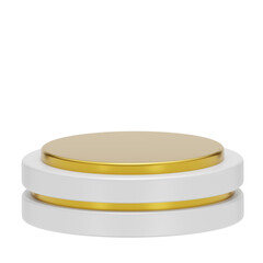 White Gold 3D Round Podium