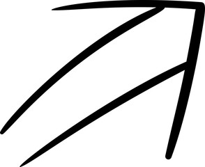 Hand drawn arrow doodle cute element