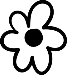 Cute hand drawn flower element