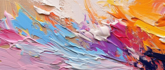 An abstract oil painting, complex background, bright color 01