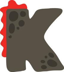 Dino Alphabet Letter K