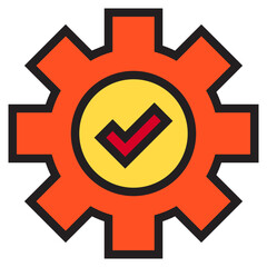 Gear setting symbol icon vector image. Illustration of the industrial wheel mechine mechanism design image