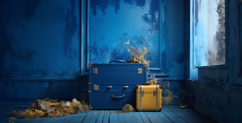 a luggage in blue studio ultra a blue bag HD hd wallpaper