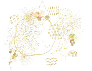 Gold Abstract Glitter Illustration