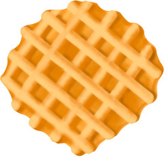 waffles isolated on white background