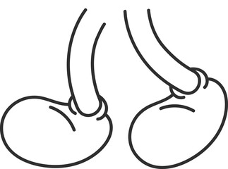 Comic shoes fashion illustration