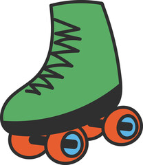 Comic shoes fashion illustration