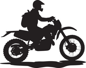 Motorcycle silhouette black and white free vector