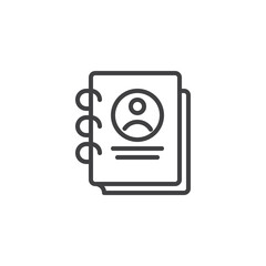 Employee handbook line icon