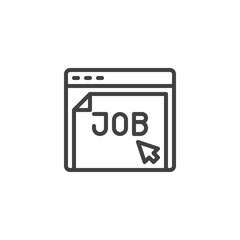 Job posting line icon