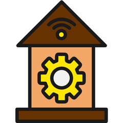 Gear setting symbol icon vector image. Illustration of the industrial wheel mechine mechanism design image