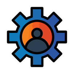 Gear setting symbol icon vector image. Illustration of the industrial wheel mechine mechanism design image