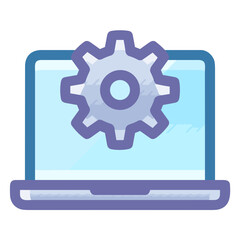 Gear setting symbol icon vector image. Illustration of the industrial wheel mechine mechanism design image