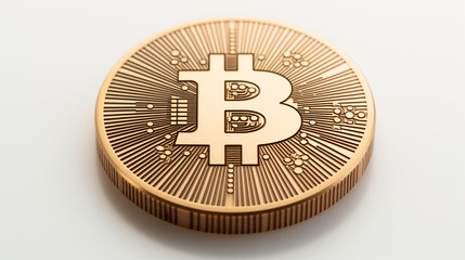 Bitcoins on the table, cryptocurrency background image