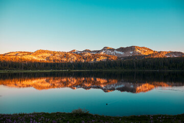 Sunset Over Mountains