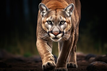 Obraz premium Portrait of american cougar or mountain lion
