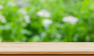 Desk decoration and fresh green leaves with mountains landscape space for writing
