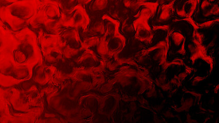 scary grunge red - yellow infernal biological curves relievo - abstract 3D rendering