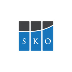 SKO letter logo design on white background. SKO creative initials letter logo concept. SKO letter design.