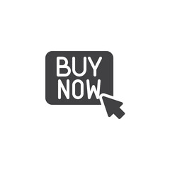 Buy now button vector icon