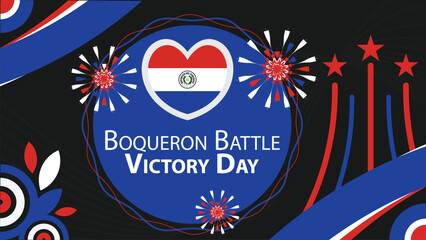 Fototapeta premium Boqueron Battle Victory Day vector banner design. Happy Boqueron Battle Victory Day modern minimal graphic poster illustration.