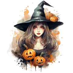 girl with witches hat
