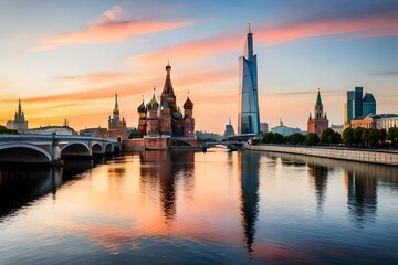Obraz premium view of the cathedral of the savior on spilled blood