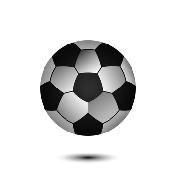Soccer ball black and white isolated image vector illustration